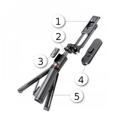 Monopod Tripod L15  |  Removable fill light stable selfie stick tripod (1110mm)