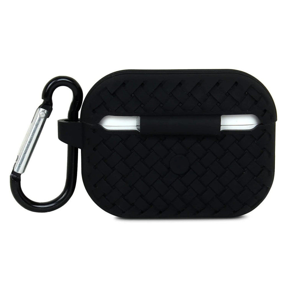 Airpods Case 1/2 — Fabric Pattern — Black