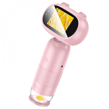 Детский микроскоп HOCO DV206 |2”, 1080P, 800mAh, 32GB| — Pink