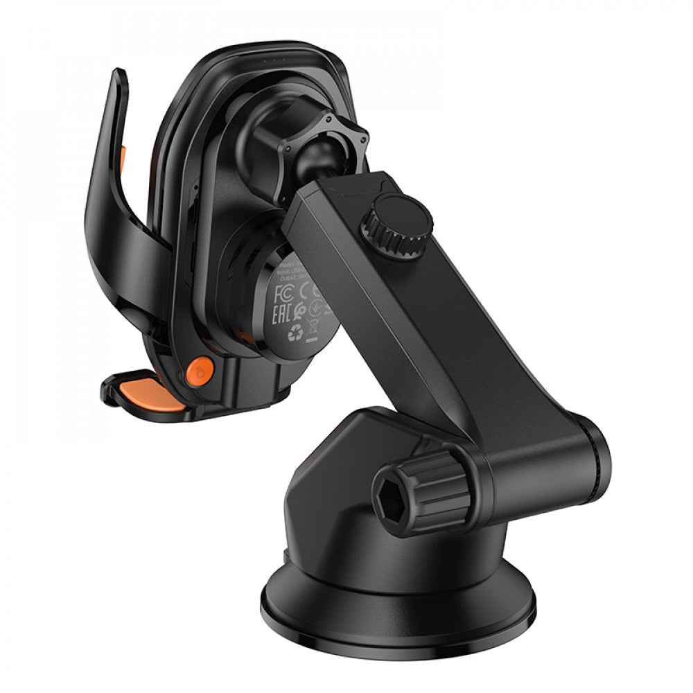 Автотримач розсувний на повітропровід з бездротовою зарядкою 15W Hoco HW34