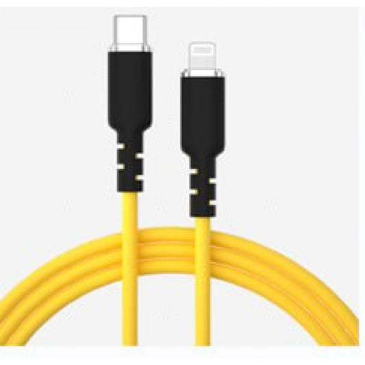 Silicone Cable USB C to Lightning 27W (2m) — Veron CL072 Yellow