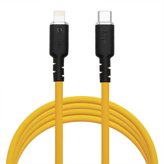 Silicone Cable USB C to Lightning 27W PD (2m) Veron CL072 Yellow