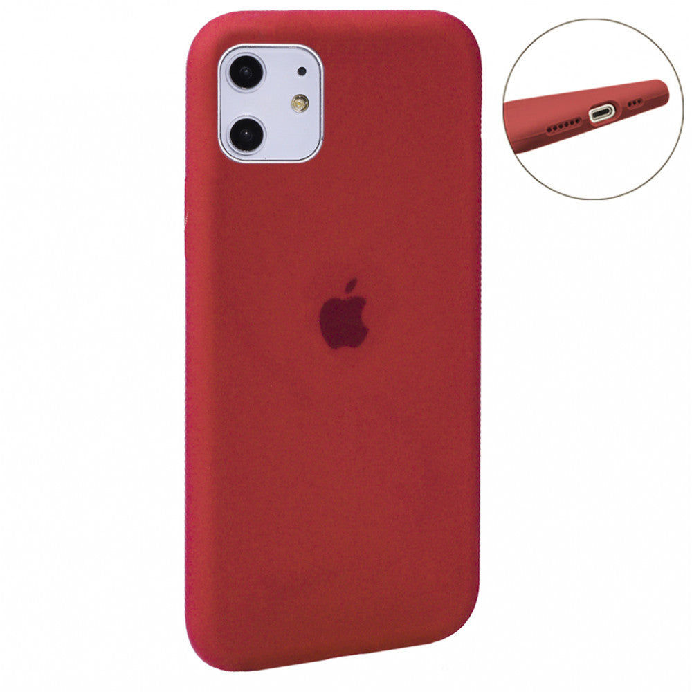 Original Silicone Case Full Size iPhone 11 — Red (14)