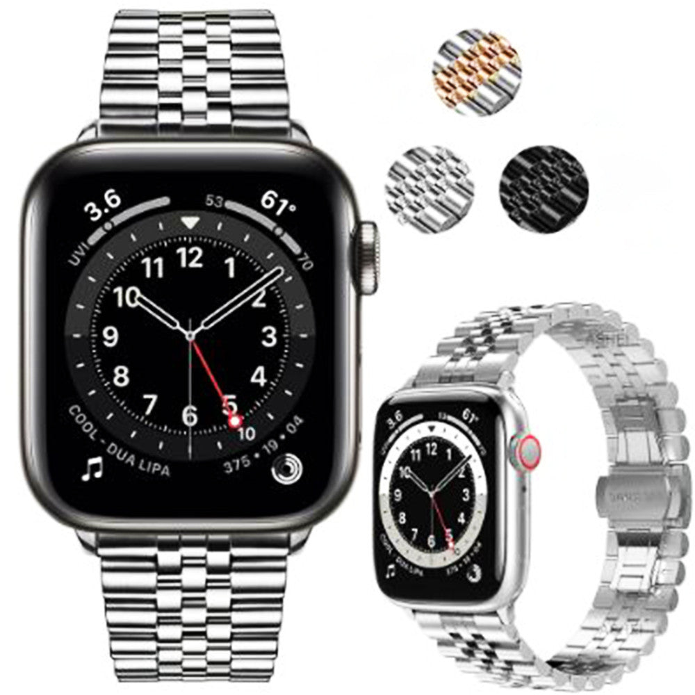 Ремінець Rolex 5 Bead — Apple Watch 42 mm | 44 mm | 45 mm | 49 mm Black