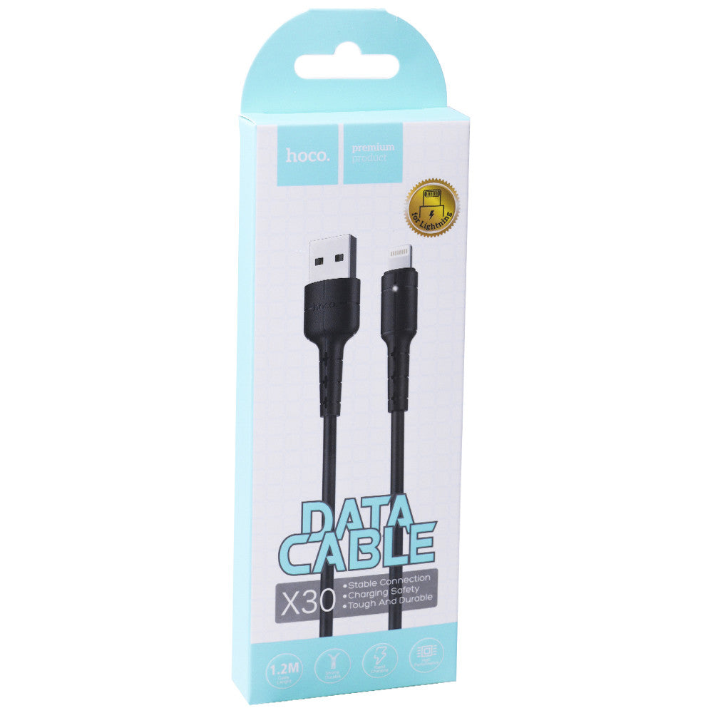 Кабель Lightning 2A (1.2m) Hoco X30 Black — Black