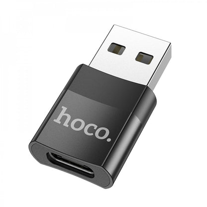 Adapter USB A To USB C Hoco UA17 — Black