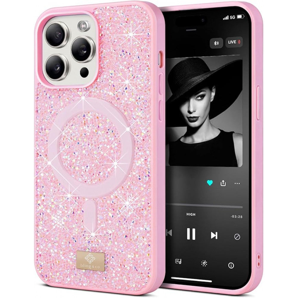Накладка Чехлы Bling World Rock Case With MagSafe — iPhone 16 Pro  — Pink