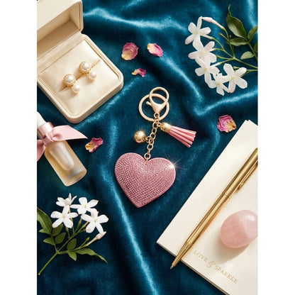 Брелок Swarovski Color Heart — Pink