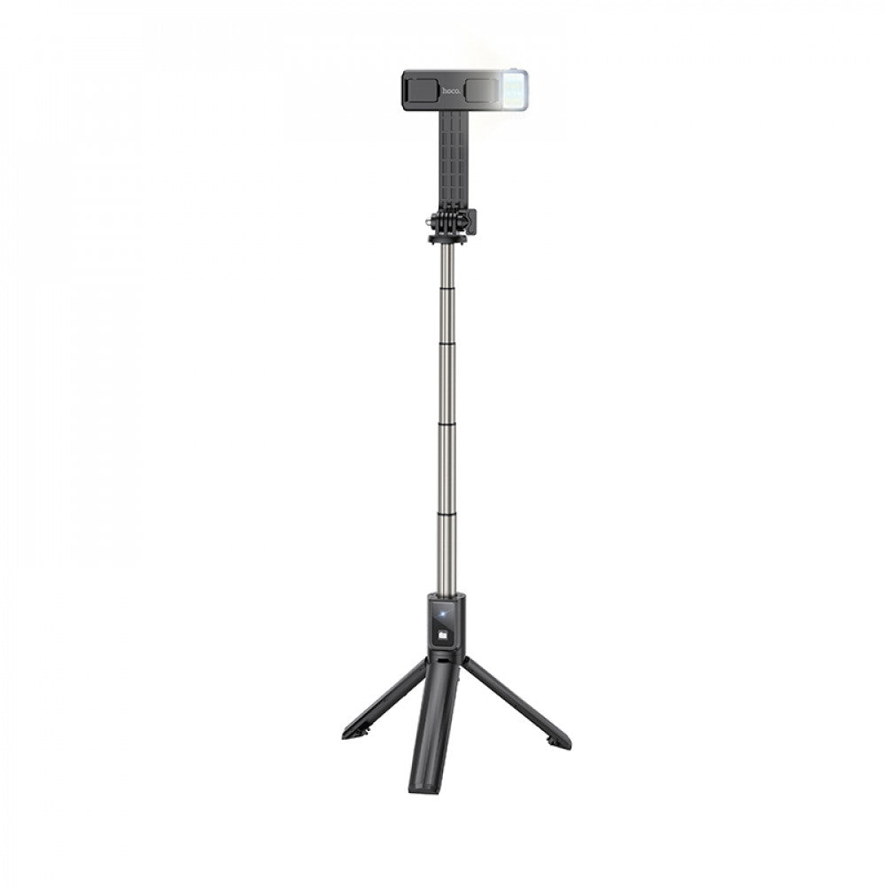 Live Broadcast Holder — Hoco K15 Treasure aluminum alloy fill light gimbal version live broadcast support — black