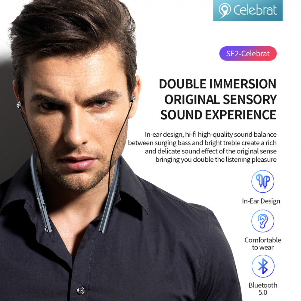 Навушники Bluetooth Celebrat SE2 — Black