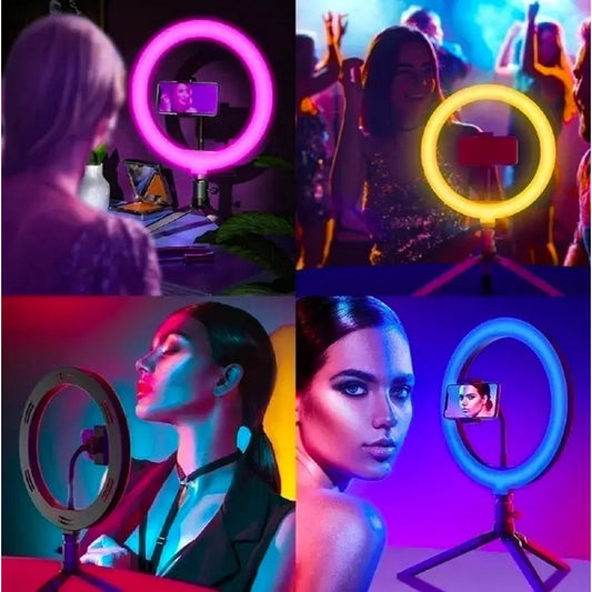 Лампа Кольцевая LED RL-14 RGB Original 36cm  36w  | 192 Lights | Remote I 3m cable with plug  I 3 holder I carry bag