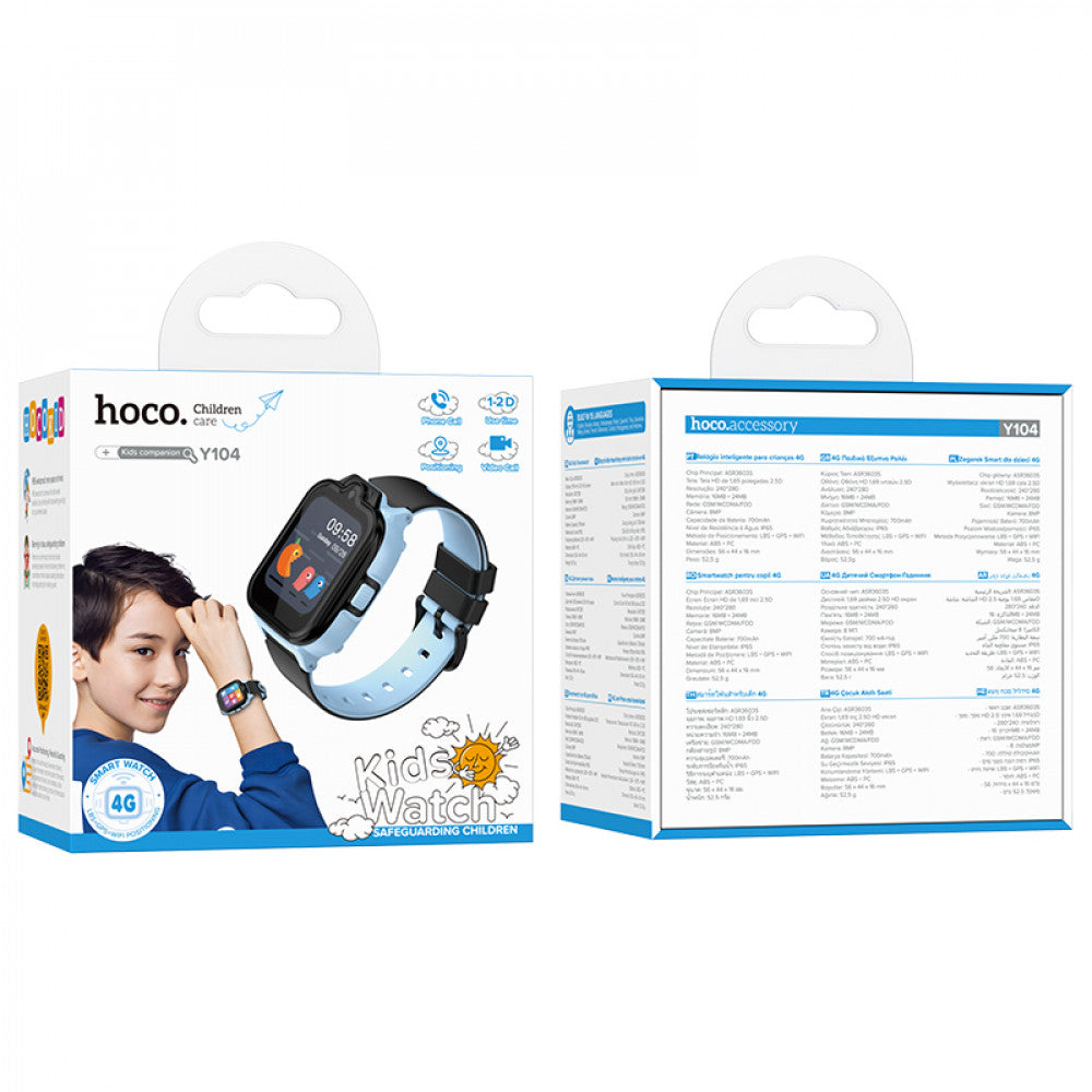 Smart Sports Watch (Call Version) Hoco Y104 — Blue