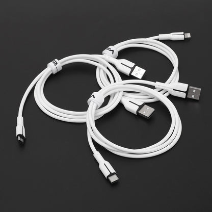 Кабель USB C 3A (1m) Veron SC06 Silicon — White