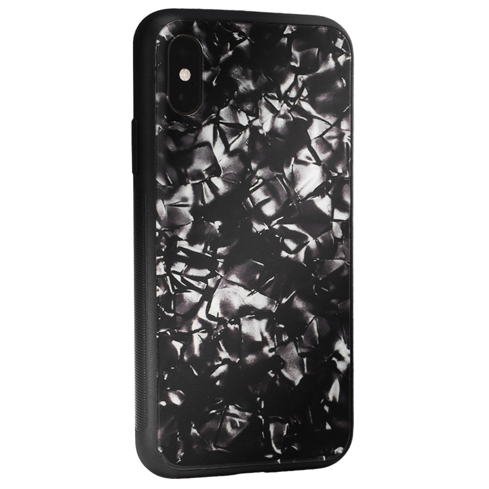 Glass with print TPU Case iPhone Xs 