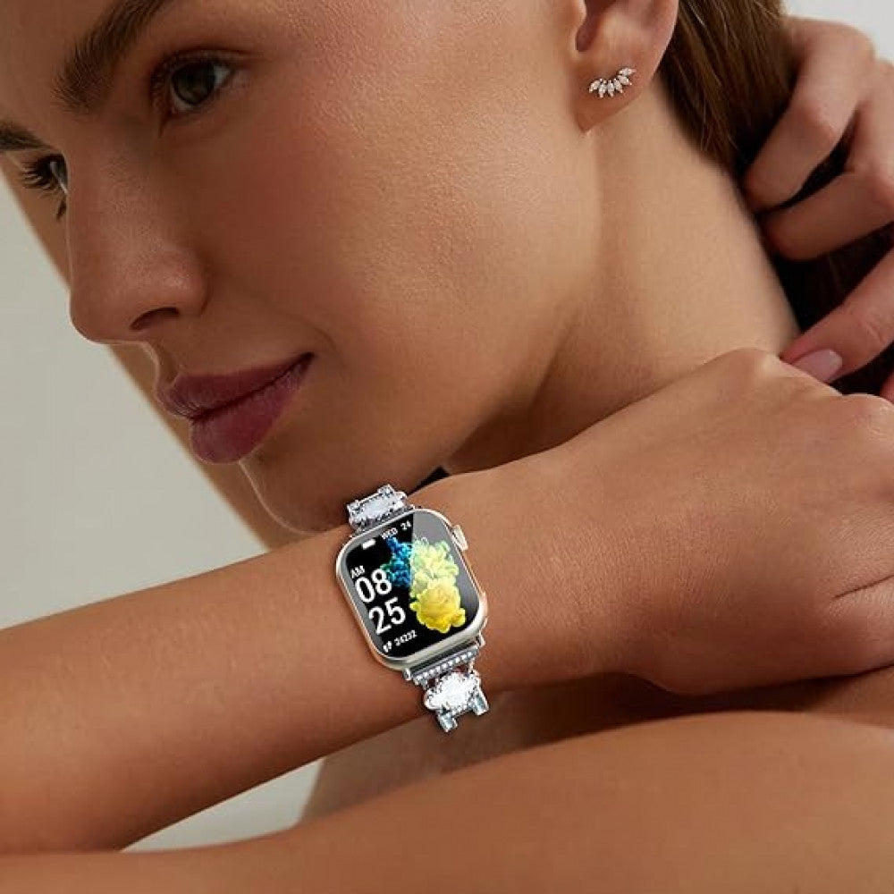 Ремінець Leaf clover Apple Watch 38 mm 40 mm 41 mm — Silver&Black