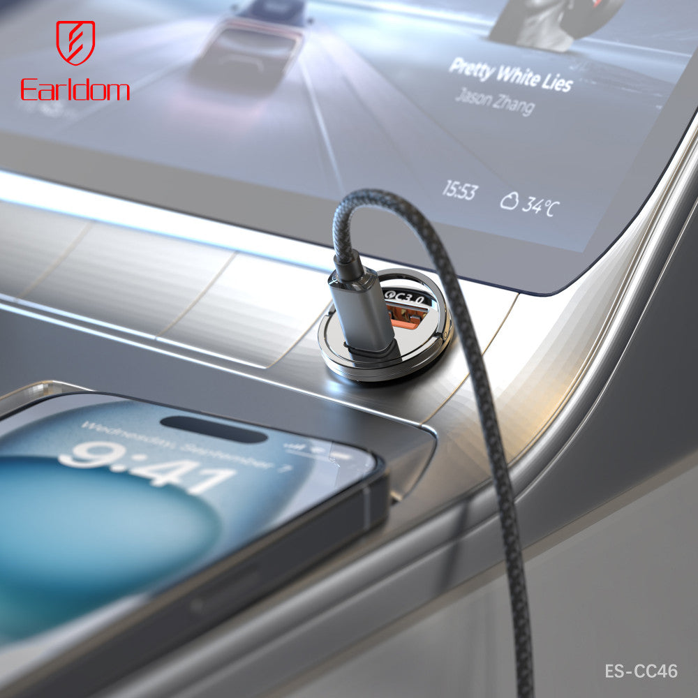 Car Charger 30W 1U 1C Earldom ES-CC46