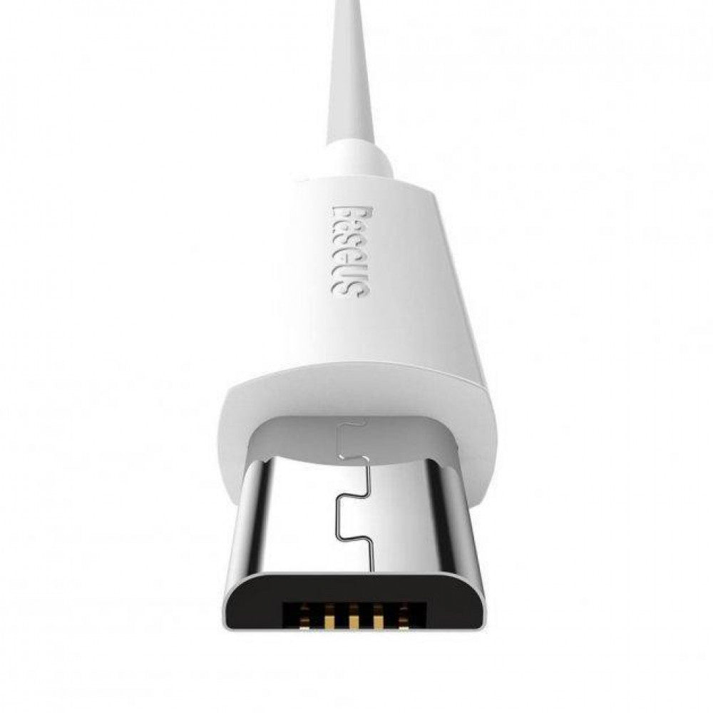 Кабель Micro 2.1A (1.5m) Baseus (TZCAMZJ) Simple Wisdom (2PCS/Set — TZCAMZJ-02 White