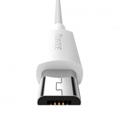 Кабель Micro 2.1A (1.5m) Baseus (TZCAMZJ) Simple Wisdom (2PCS/Set — TZCAMZJ-02 White