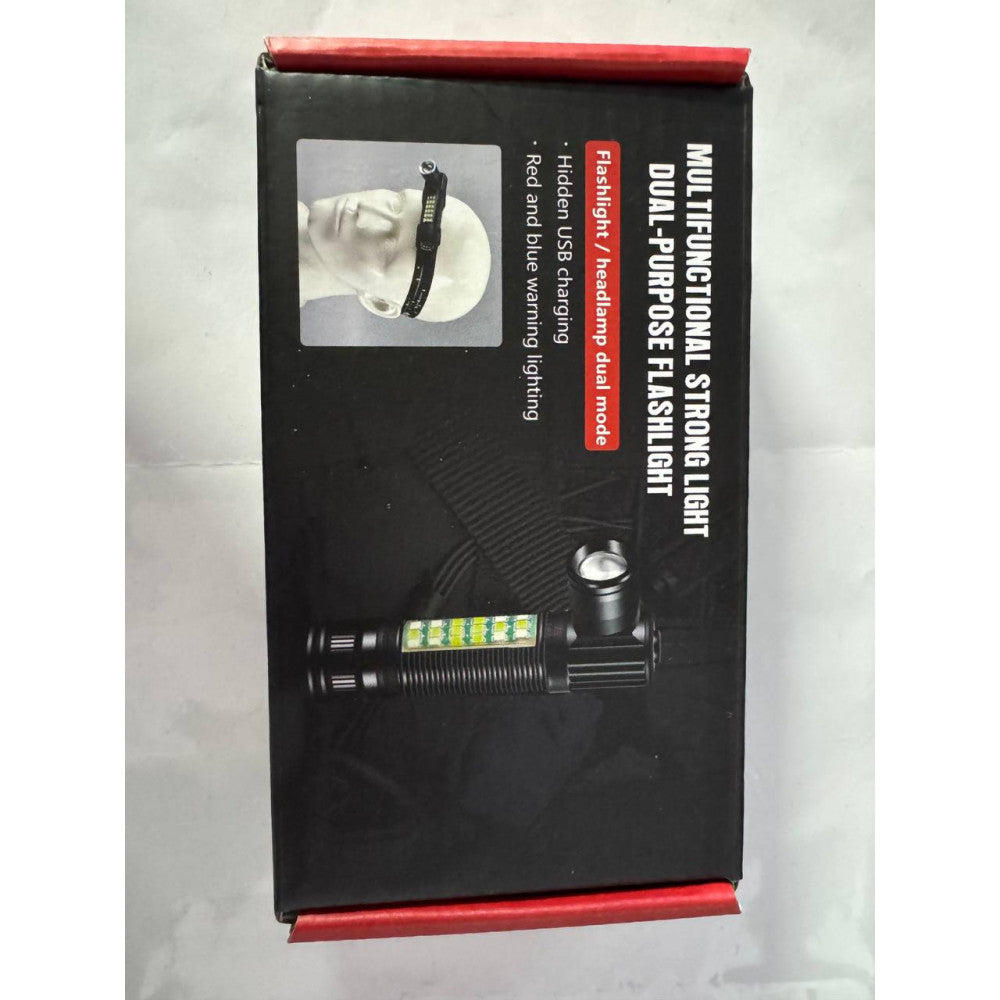 Фонарик аккумуляторный 2 в 1 ручной + налобный с USB — SY-2209