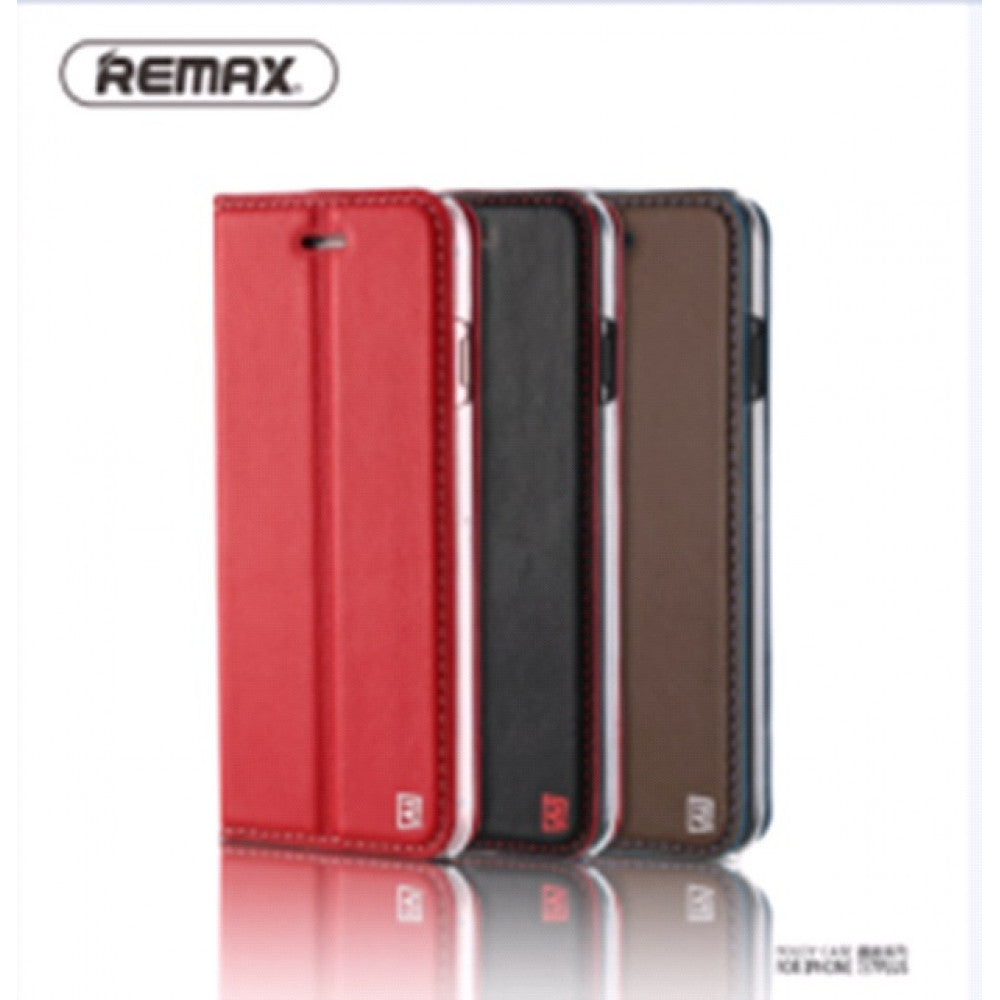 §Remax Foldy Series Leather Case — iPhone 7 Plus ; 8 Plus  — Black