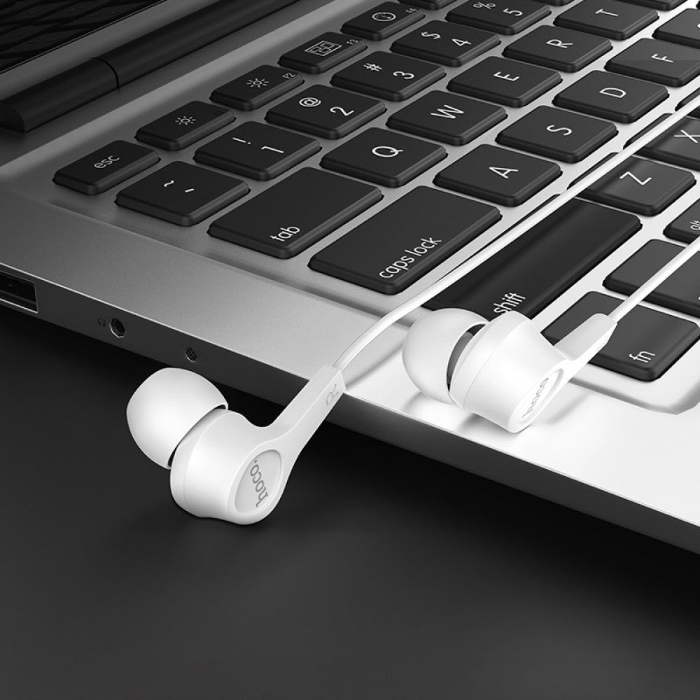 Навушники з мікрофоном 3.5mm  Hoco M50 Daintiness — White