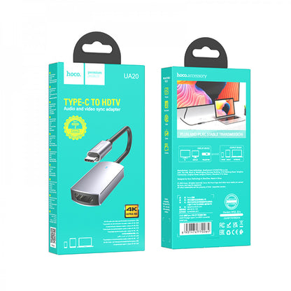 Adapter USB C To HDTV Hoco UA20 — Metal Gray