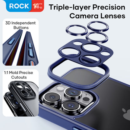 Rock Guard Touch Protection Case Anti-drop Lens Protection iPhone 15 Pro — Titanium Black