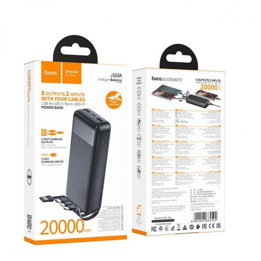 Power Bank 20000 mAh |  Hoco J163A  — Black