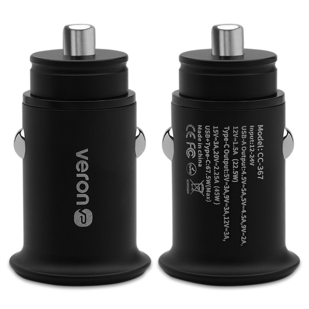 Car Charger | 67.5W | PD | QC3.0 — Veron CC-367