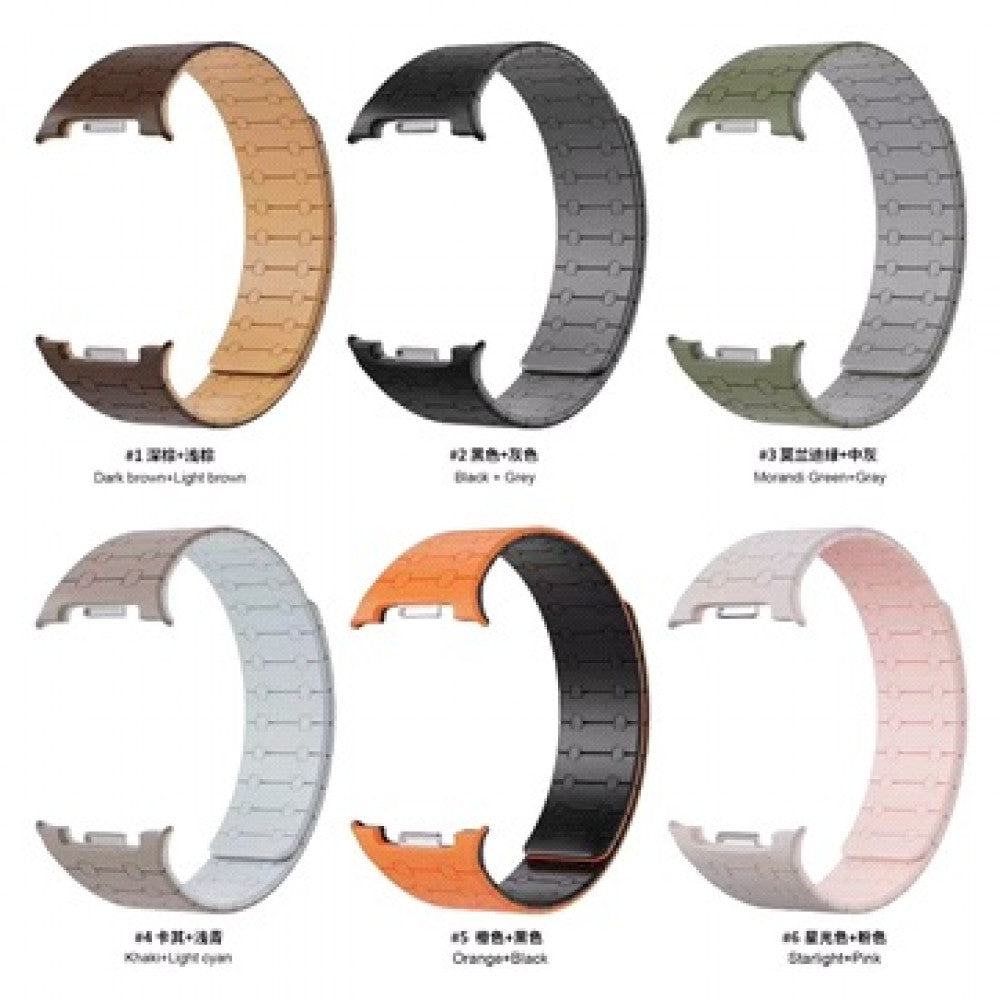 Ремінець Magic Silicon — Watch 8  — Dark brown&Light brown
