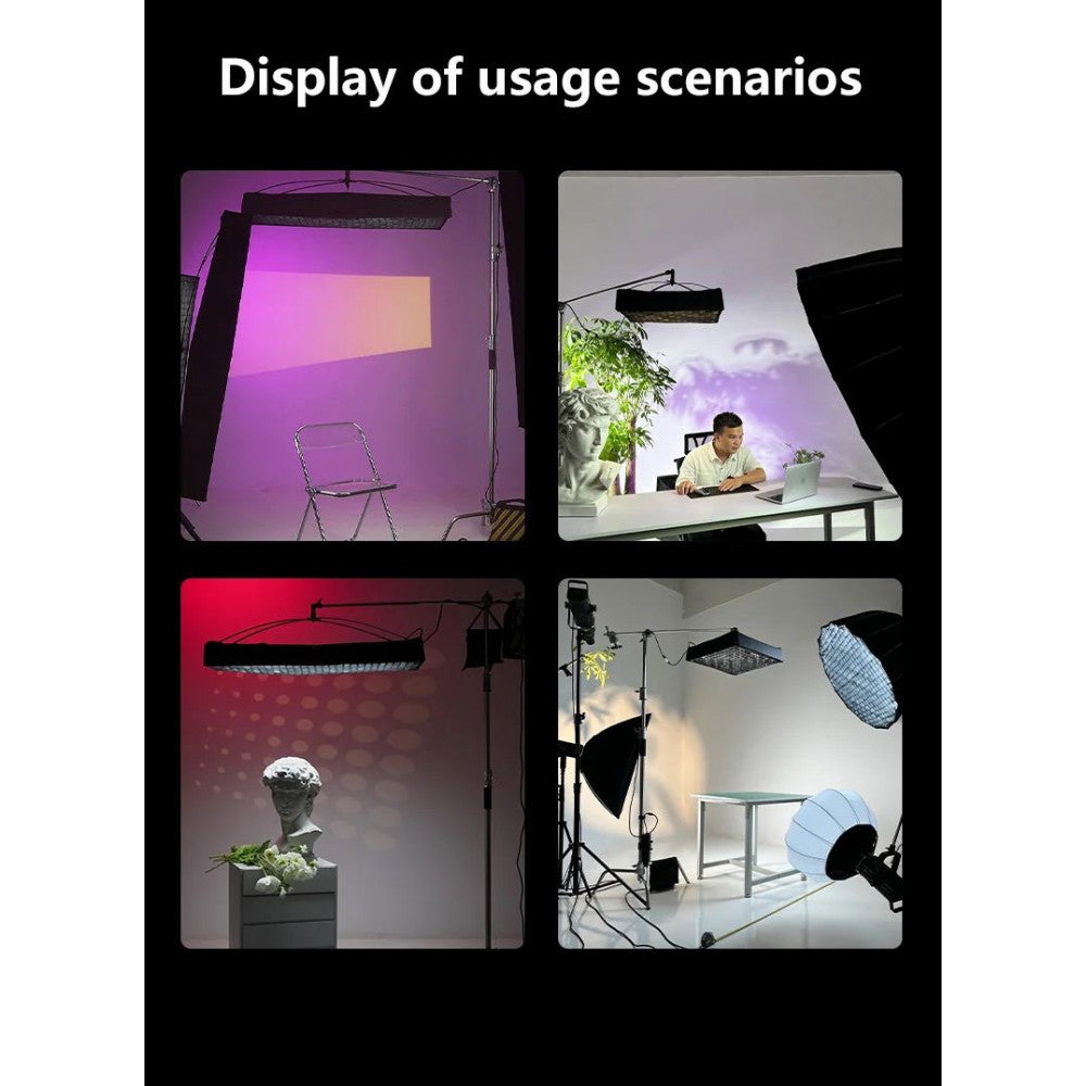 Гнучкий світлодіодний відеосвітло ZSYB JB-200X 200W 3200K-5600K з керуванням через додаток 63 см