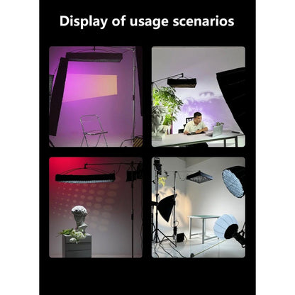 Гнучкий світлодіодний відеосвітло ZSYB JB-200X 200W 3200K-5600K з керуванням через додаток 63 см