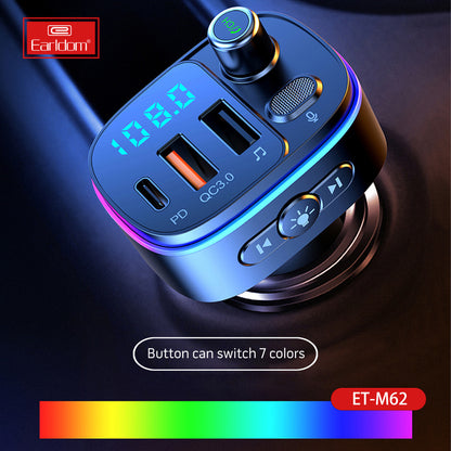 Fm Modulator MP3 | Car Charger | 3.0A | 2U | 1C — Earldom ET-M62