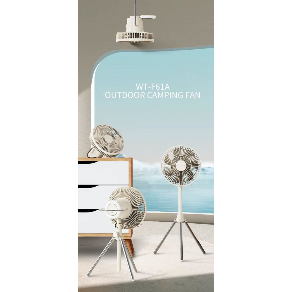 Портативный мини вентилятор WT-F61A White - 10000 mAh