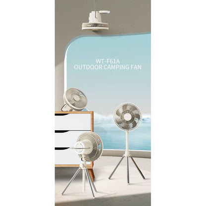 Портативный мини вентилятор WT-F61A White - 10000 mAh