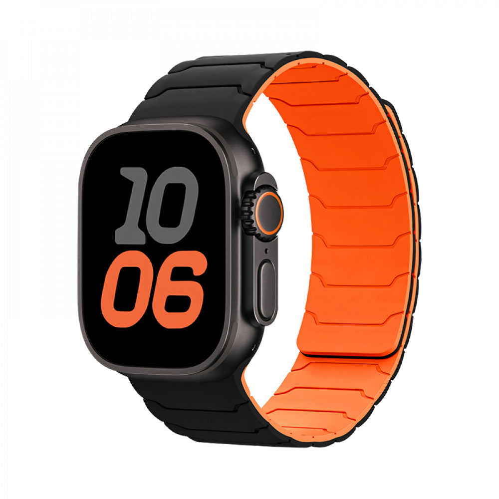 Ремінець Hoco WA39 Apple Watch 38 mm 40 mm 41 mm — Black & Orange