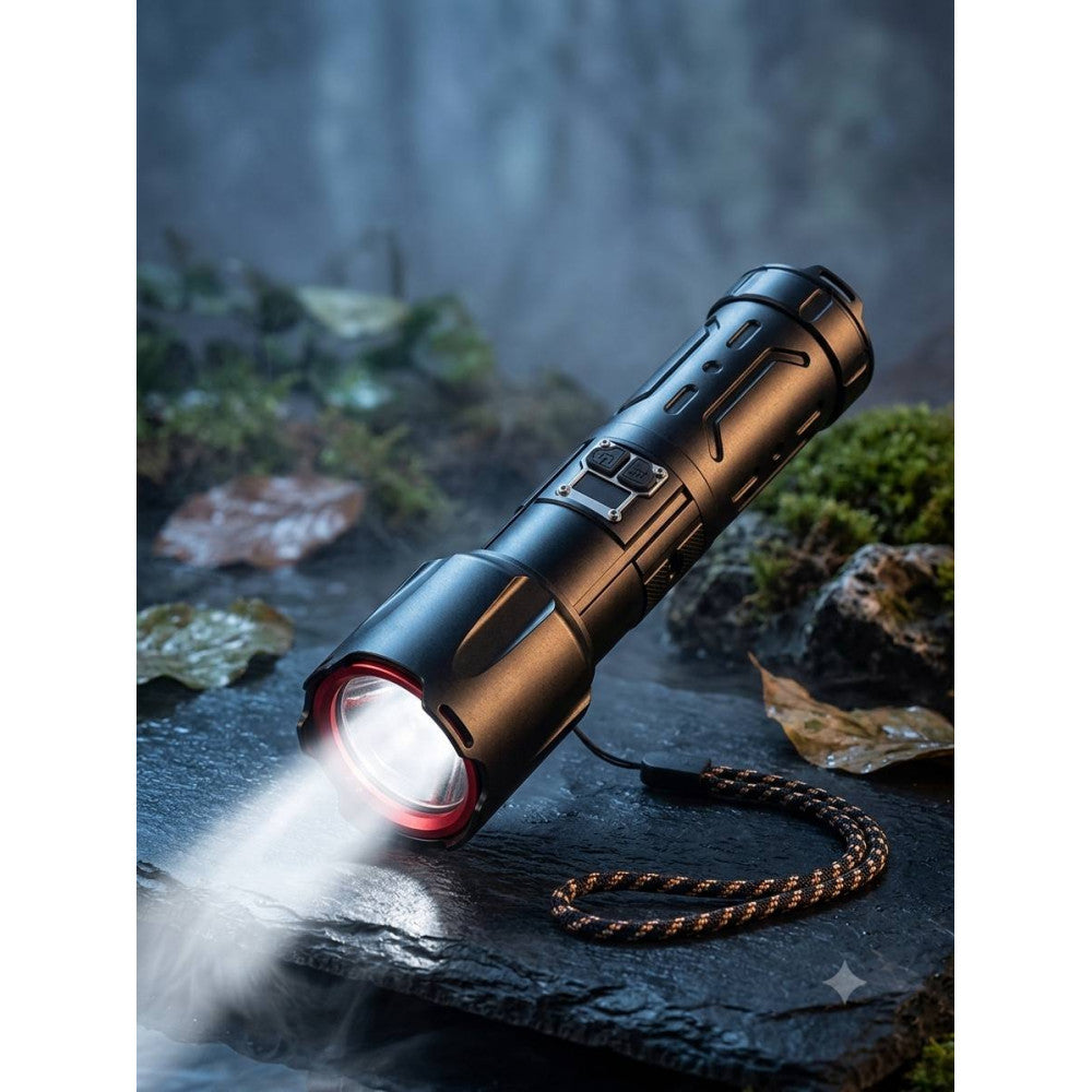 Фонарь ручной аккумуляторный с индикатором заряда, Zoom, USB - C, Power Bank — SY-2406