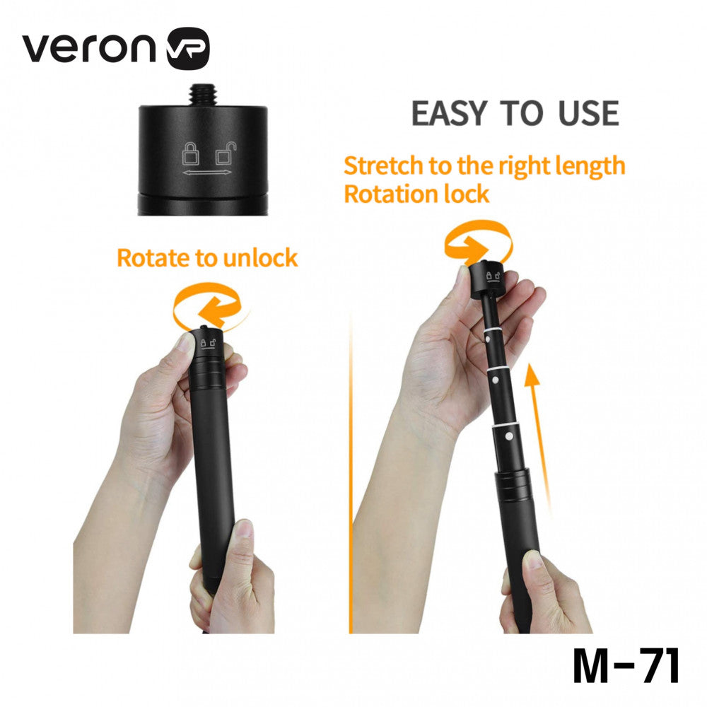 Удлинитель на штатив/трипод/монопод 0.71m ¼ Veron M-71