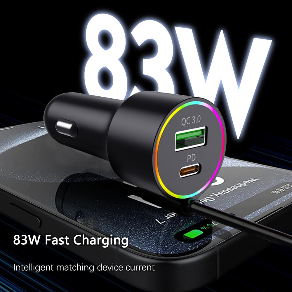 Car Charger 83W 1U 1C Earldom ES-CC44