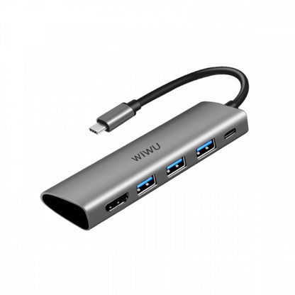 HUB USB C 4 in 1 WiWU Alpha A440 Pro — Gray