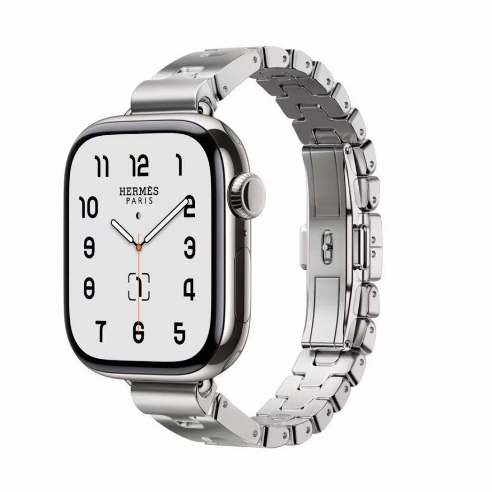 Ремінець H-hermes metal Apple Watch 38 mm 40 mm 41 mm — Silver