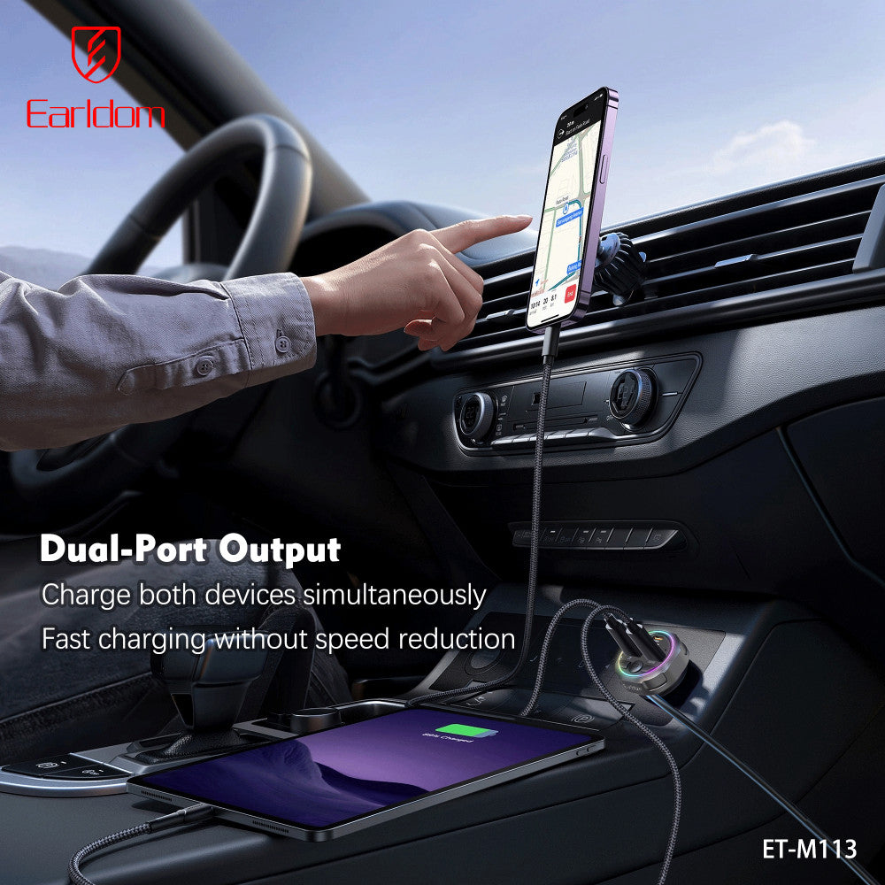 Fm Modulator MP3 | Car Charger | 3.0A | 2U | 1C — Earldom ET-M113