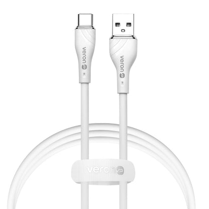 Кабель USB C 3A (1m) Veron SC06 Silicon — White