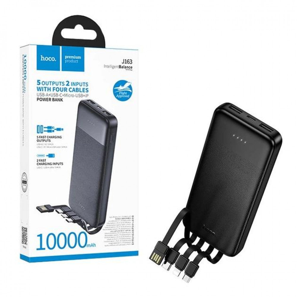Power Bank 10000 mAh | 22.5W+PD20W — Hoco J163 — Black