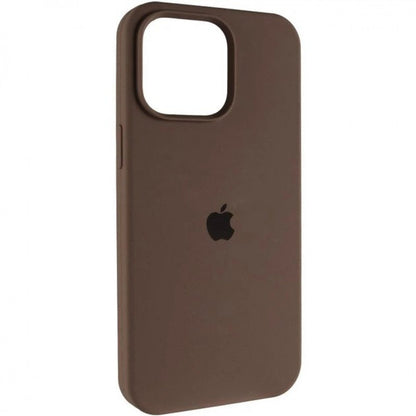 Original Silicone Case Full Size iPhone 15 Pro Max — New Brown (80)