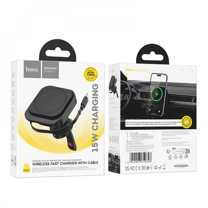 Car Holder - Hoco HW23 Magic magnetic wireless fast charging