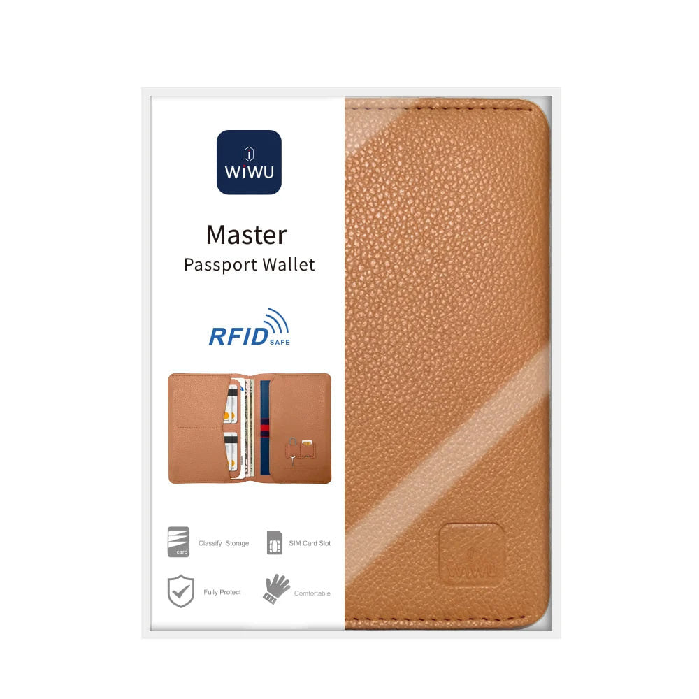 Сумка Wiwu Master Passport Wallet — Brown