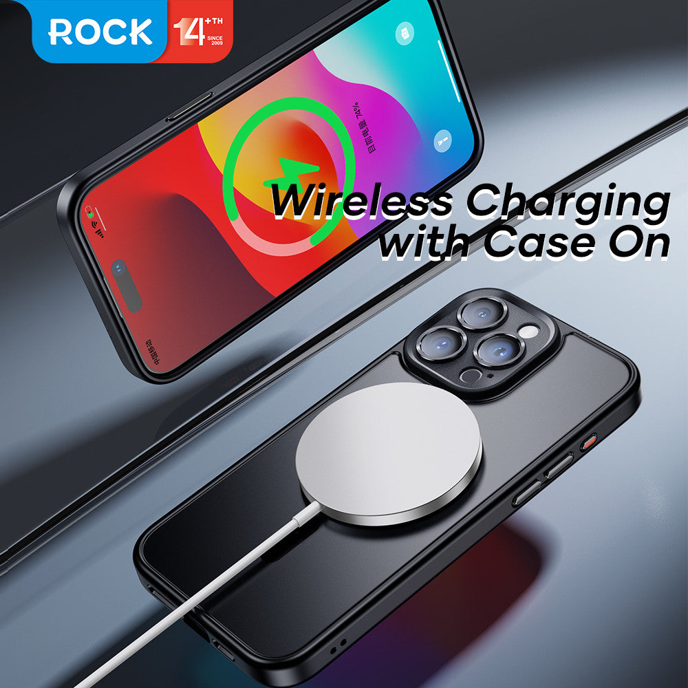 Rock Guard Touch Protection Case Anti-drop Lens Protection iPhone 15 Pro — Titanium Black