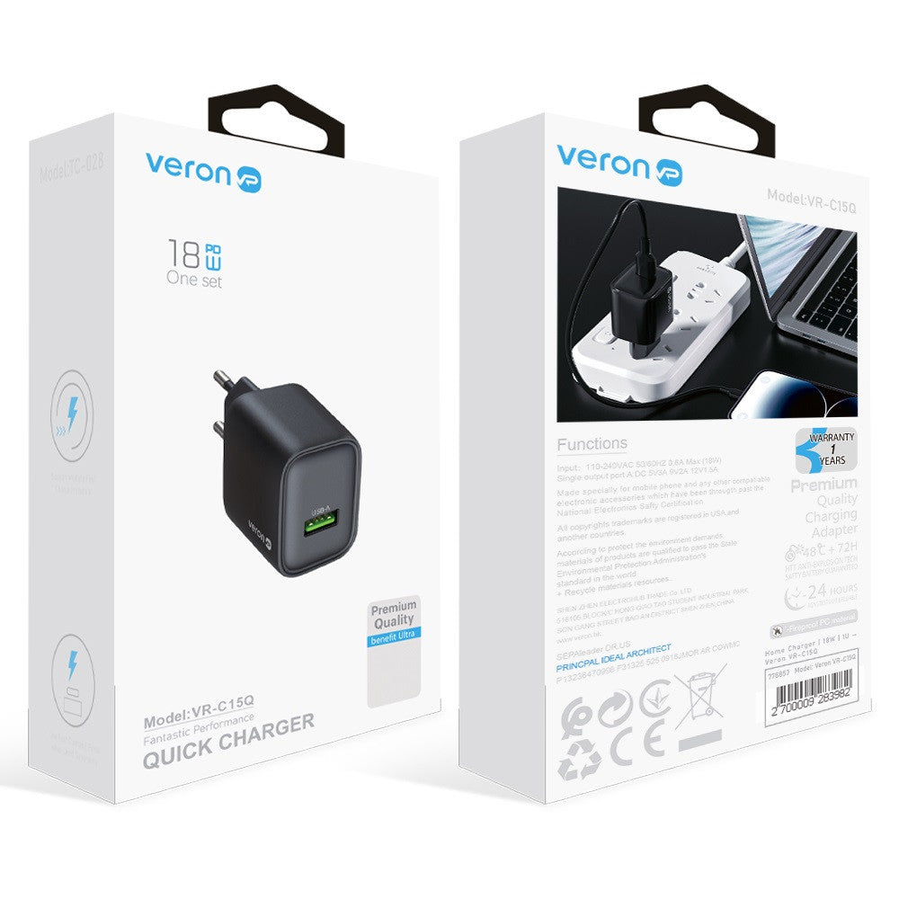 Home Charger | 18W | 1U — Veron VR-C15Q