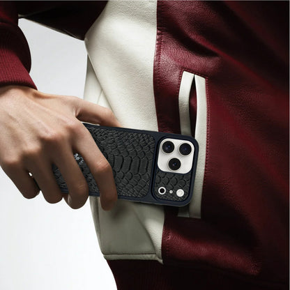 Polo Knight Leather Case iPhone 17 Pro Max — Titanium Grey